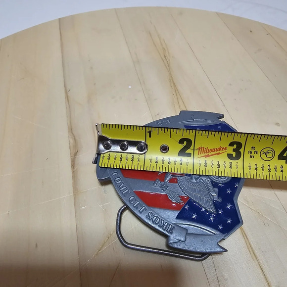 GREAT AMERICAN PRODUCT 2007 BELT BUCKLE UNITED STATES ARMY "COME GET SOME" see p - Picture 8 of 9